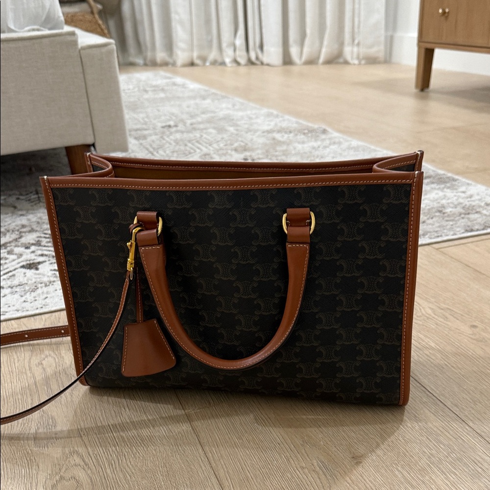 Celine Triomphe cabas monogram tote